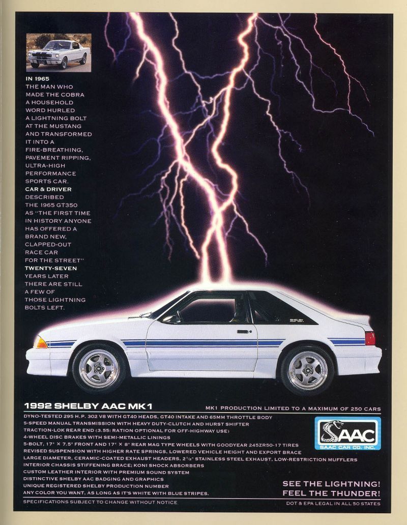 1992 Shelby AAC MK I — See the Lightning! Feel the Thunder!