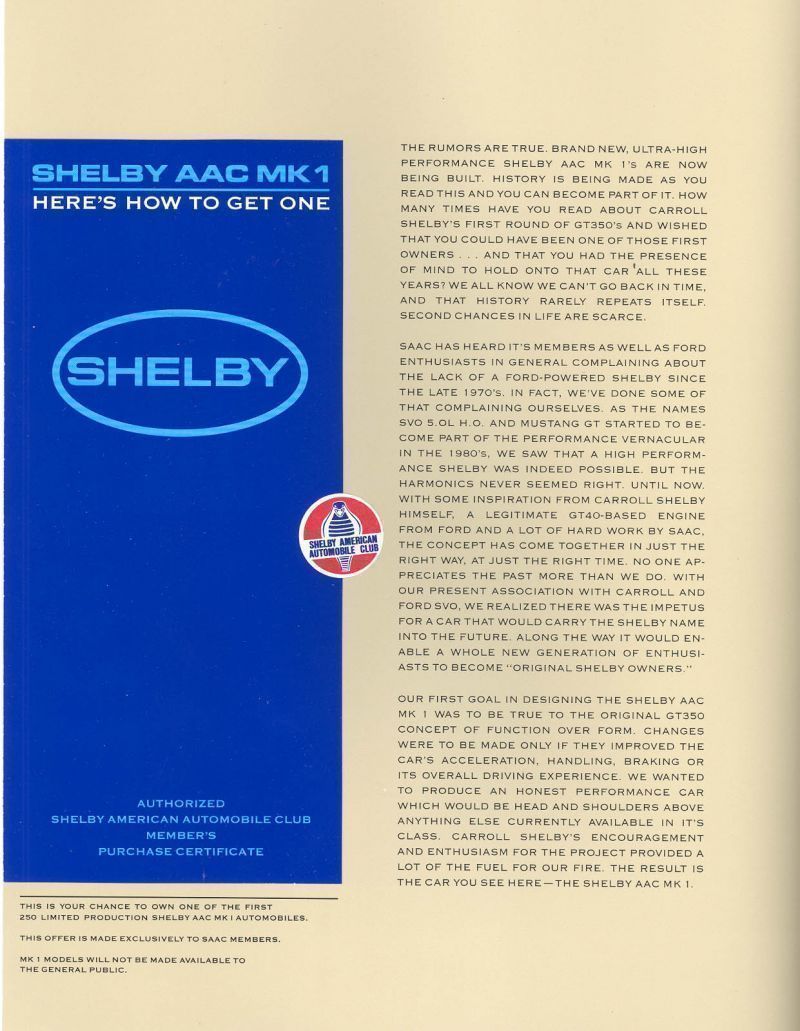 Shelby AAC MK1 — Here's How to Get One